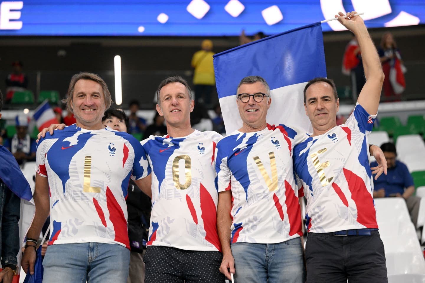 Echarpes de collection sur le football bleus
